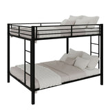 Bunk Bed For Kids, Convertible Frame With Ladders & Guardrail