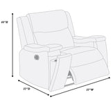 Modern Manual Motion Living Room Set & Hidden Cup Holders