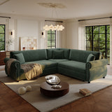 L-Shaped Sofa Couch With Pull-Out Bed