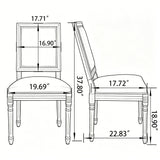 Dining Chairs With Square Back (Set of 2)