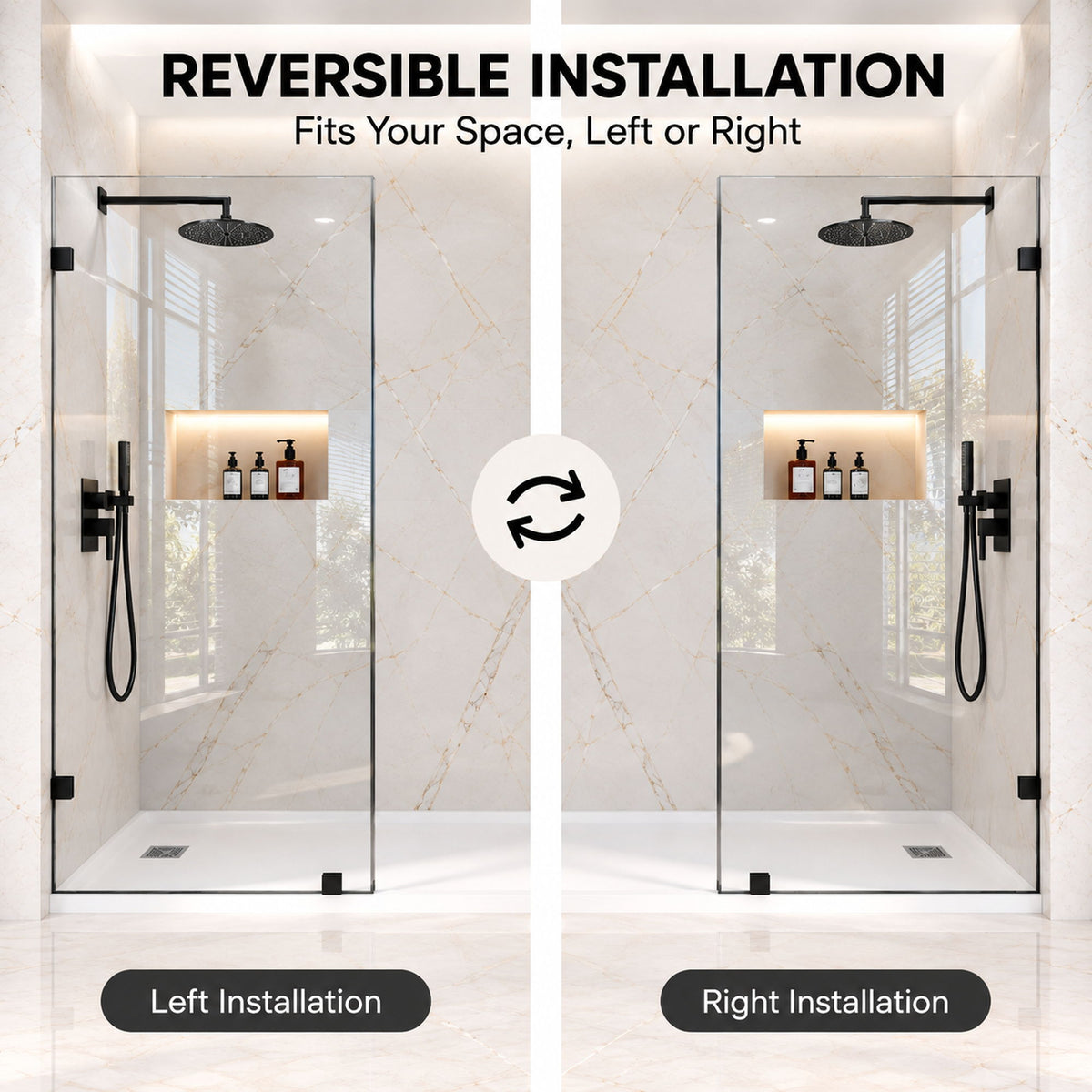 Frameless Walk-In Shower Glass Panel