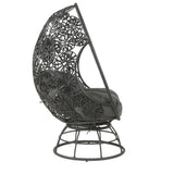 Hikre - Patio Lounge Chair & Side Table - Black / Charcoal
