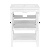 Modern Bathroom Vanity With Sink And Open Shelf