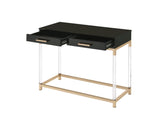 Adiel - Sofa Table - Black / Gold - Sofa Tables - Alpine Outlets