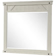 Industrial Farmhouse Mirror - White - Mirrors - Alpine Outlets
