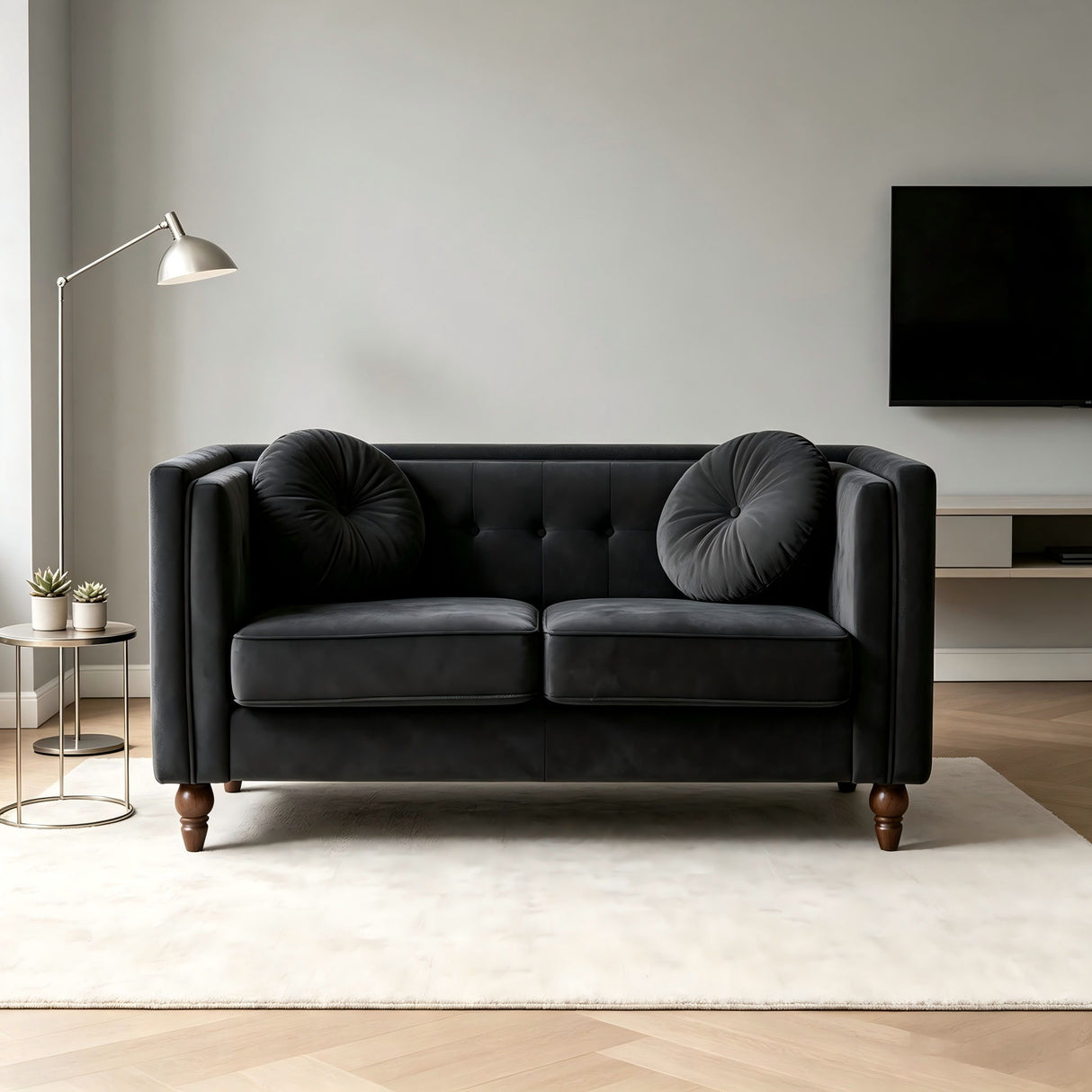 Chesterfield Loveseat 2 Seater Couch For Living Room