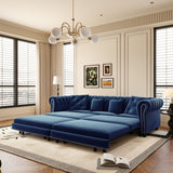 3 In 1 Pull Out Convertible Sleeper Sofa Bed, King Size, Chaise Lounge
