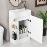 Modern Bathroom Vanity With Sink And 2 Tier Shelf