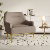 Modern Elegance Accent Chair With Curved Backrest