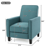 Upholstered Push Back Recliner Chair For Living Room