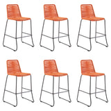 Shasta - 30" Outdoor Metal And Rope Stackable Barstool