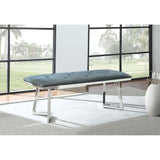 Upholstered Tufted Bench - Gray