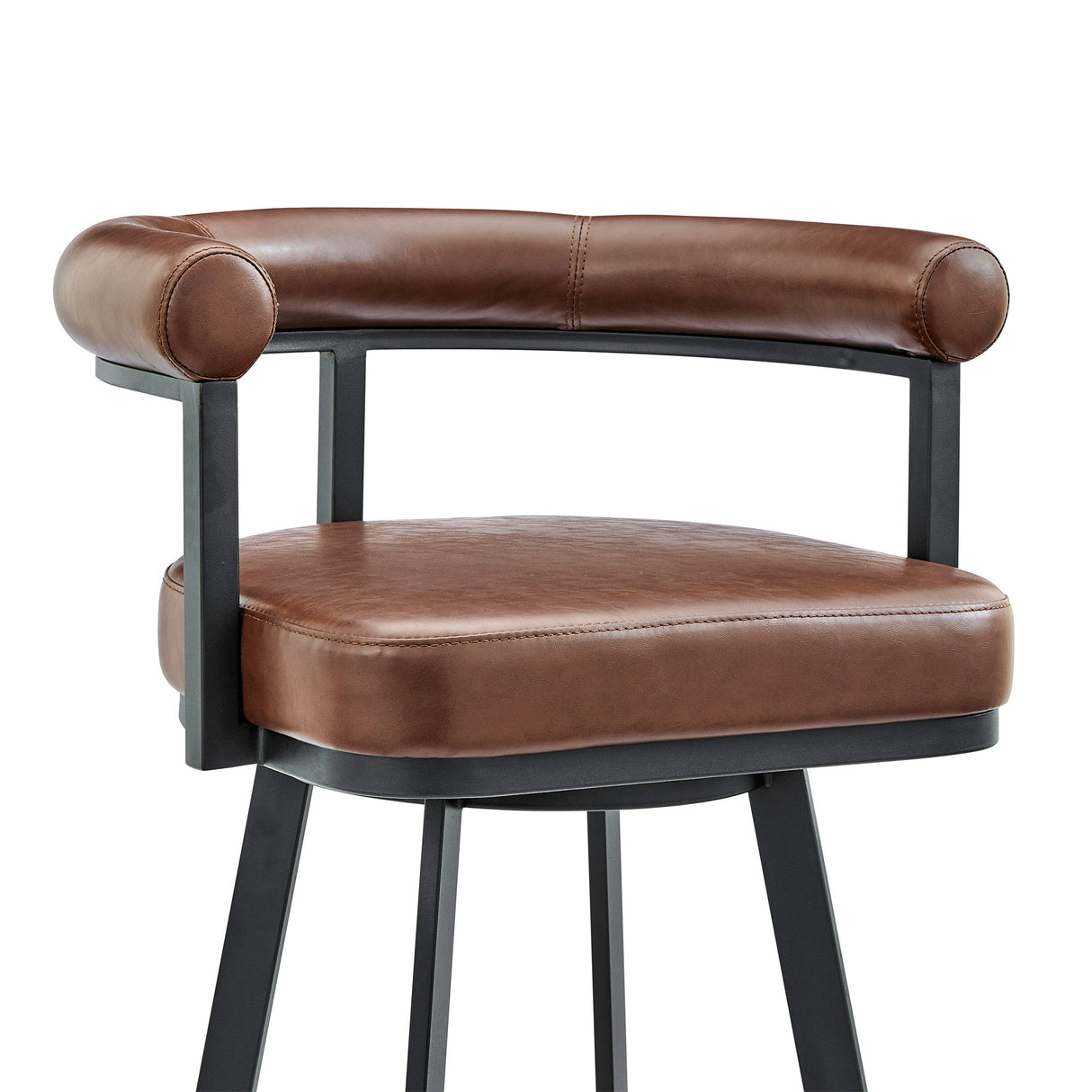 Nolagam - Swivel Bar Stool - Black Metal