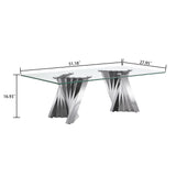 Table With Twisted Fan Shaped Legs