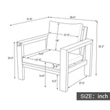 Stylish Outdoor Chair Set With Cushions For Garden (Set of 2)