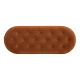 Melinda - Oval Tufted Bullion Fringe Storage Bench