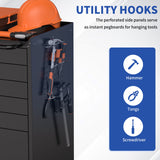 Rolling Tool Cabinet Heavy Duty Garage Storage With Lockable Doors