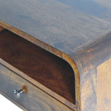 Curved Upper Slot Floating Nightstand