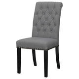 Tufted Rolled Backrest Side Chairs (Set of 2)