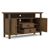 Redmond - Tall TV Media Stand - Rustic Natural Aged Brown