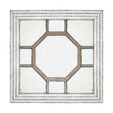 Antique Style Decorative Square Wall Mirror With Mirrored Frame, Wall Decor For Living Room Entryway, Console Lean Against Wall - Silver - Wall Mirrors - Alpine Outlets