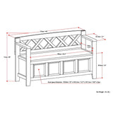Amherst - Entryway Storage Bench - Dark Brown