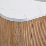 Wall Mounted Bathroom Vanity With Sink - Natural Wood