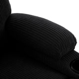 Adjustable Manual Recliner, Ergonomic Lounge Chair With Phone Holder And 2 Cup Holders