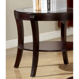 Contemporary Table With Open Lower Shelf