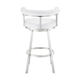 Nolagam - Swivel Bar Stool - Brushed Stainless Steel