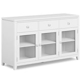 Sideboard Buffet Contemporary Solid Wood 54in x 17in x 32in