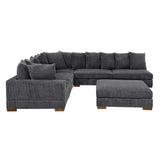 Large Seating Modular Sleeper Sectional - Dark Gray