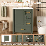 Modern Bathroom Vanity With Sink, Soft Close Doors, 3 Drawers