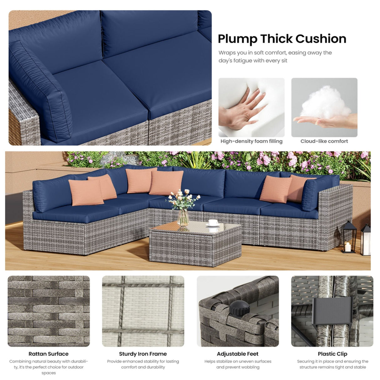 Modern Patio Set With Coffee Table