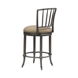 Vince - Commercial Grade Steel Frame Faux Leather Upholstered Swivel Counter Height Barstool
