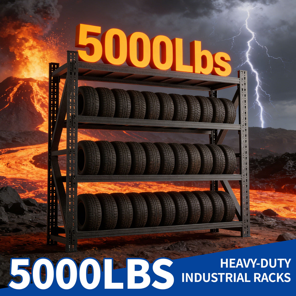 Heavy Duty 4 Shelf Garage Shelving Unit