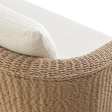 Pavilion - Metal Outdoor Sofa With Cushions - Natural / Boucle White