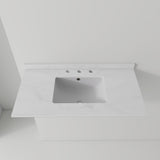 Basin Sink, 0.6" Ultra Thin Profile, Triple Faucet Holes, Sink Only