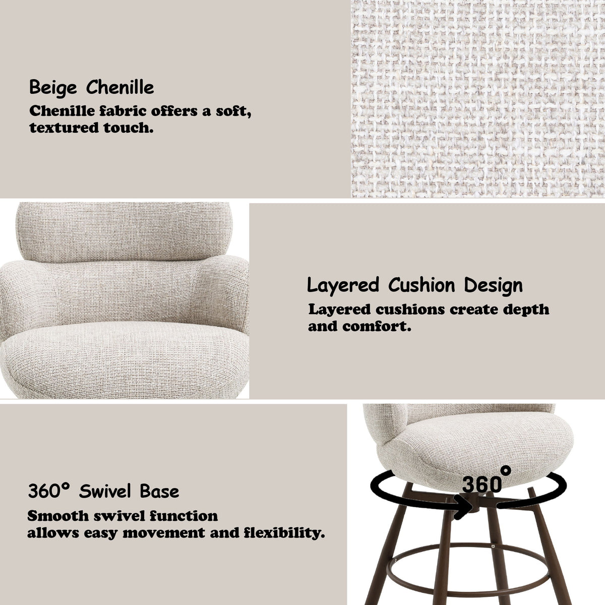 Jena - Bar Chair With Swivel