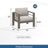 Outdoor Patio Set, All-Weather With Thick Cushions