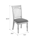 Mariano - Slat Back Dining Chairs (Set of 2) - Gray - Chair Sets - Alpine Outlets