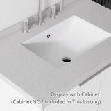 Basin Sink With 2" Thick Rim, Triple Faucet Holes, Sink Only