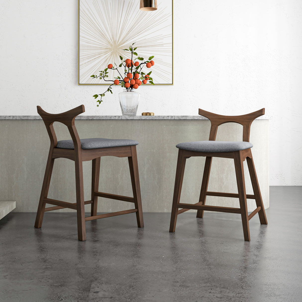 Hester - Upholstered, Square Bar Chair (Set of 2)