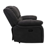 Reclining Console Loveseat - Black - Fabric