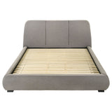 Modern Upholstered Platform Bed With Tufted Headboard