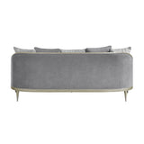 Fernando - Sofa With 5 Pillows - Champagne / Gray