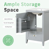 Bathroom Vanity With Sink, Soft Closing Cabinet Door, Storage Rack And Drawer