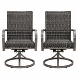 Outdoor Swivel Dining Chair (Set of 2) - Gray