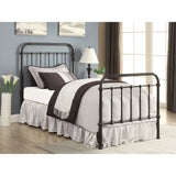 Twin Panel Bed With Ornate Design - Bronze
