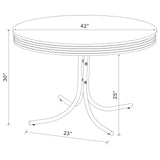Parlisse - 5 Piece Round Dining Sets And Chairs - White